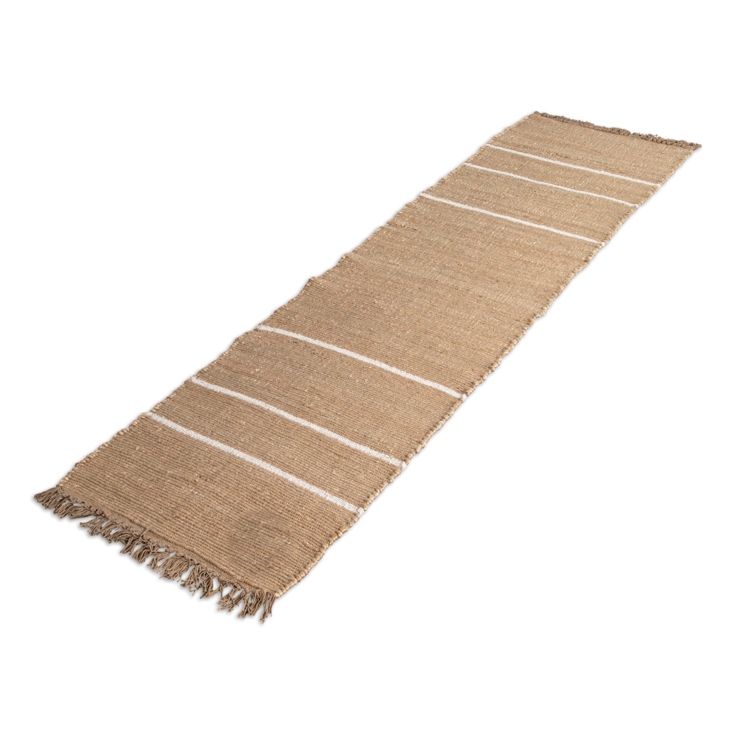 Woven Stripe Jute Runner Rug (60 x 230cm) Rugs CasaFenix