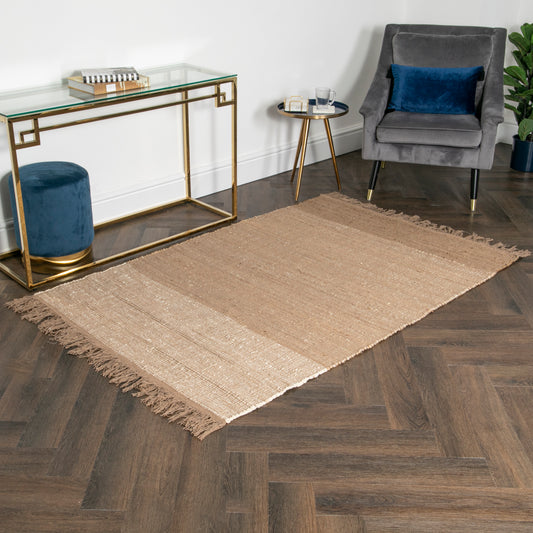 Natural Tones Jute & Cotton Rug 120 x 180cm Rugs CasaFenix