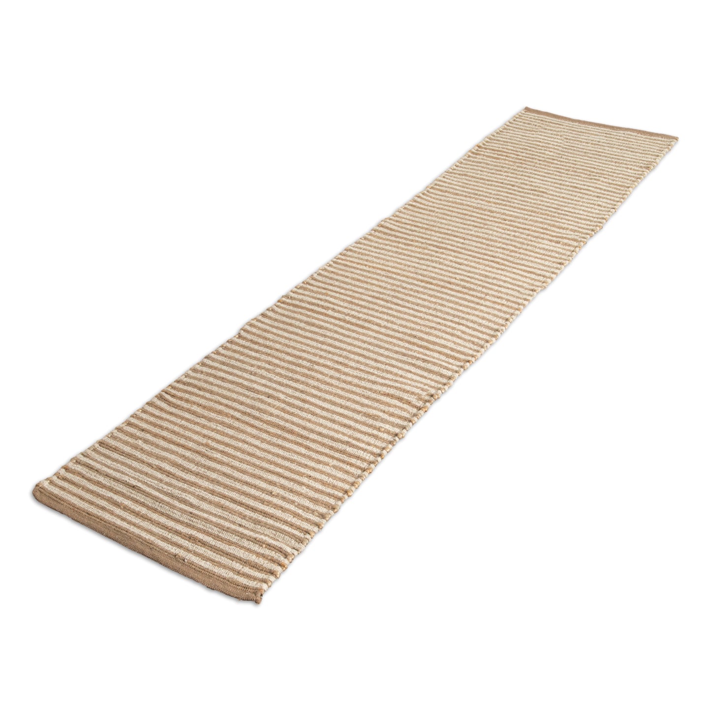 Striped Wool & Jute Runner Rug (60 x 230cm) Rugs CasaFenix