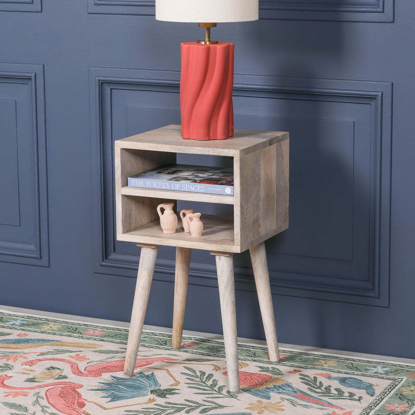 Blanchie Wooden Modern Bedside Table Side Table CasaFenix