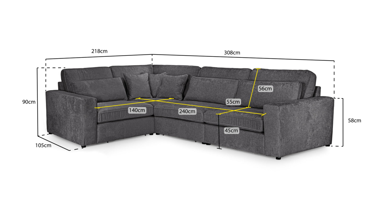 Kiana Corner Sofa in   (Copy) Sofa CasaFenix