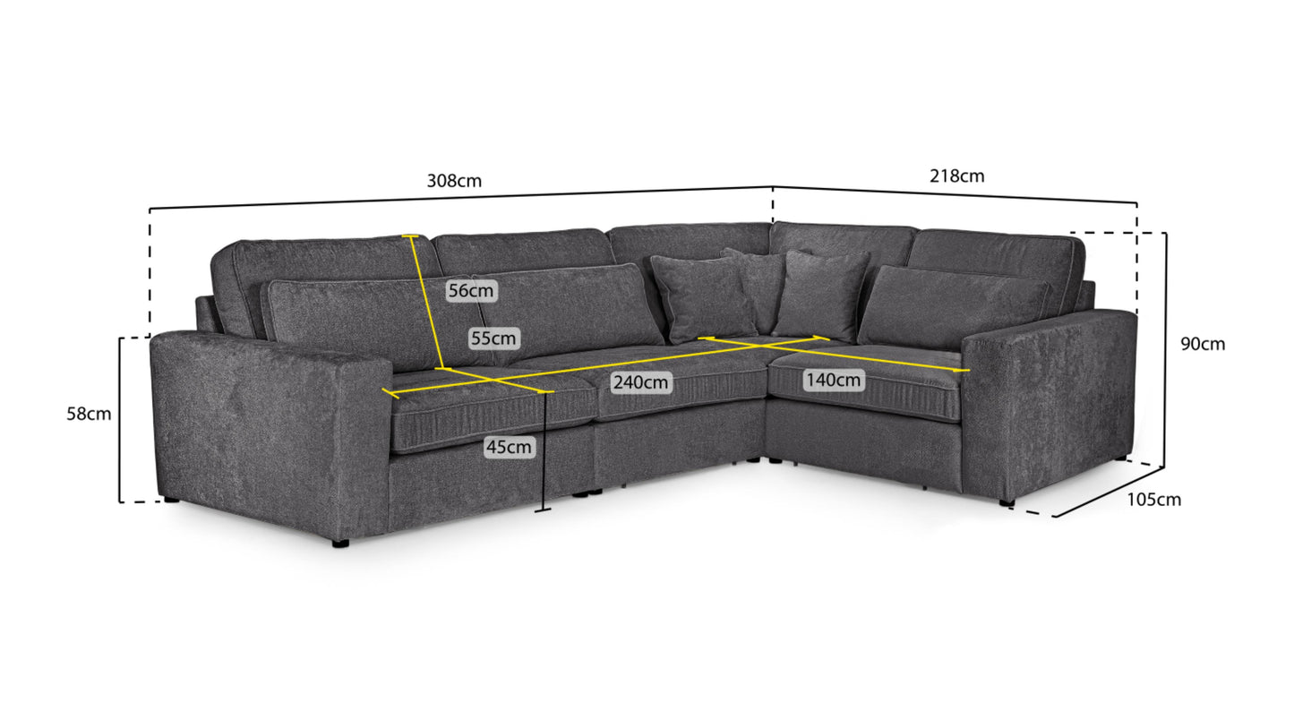 Kiana Corner Sofa in   (Copy) Sofa CasaFenix