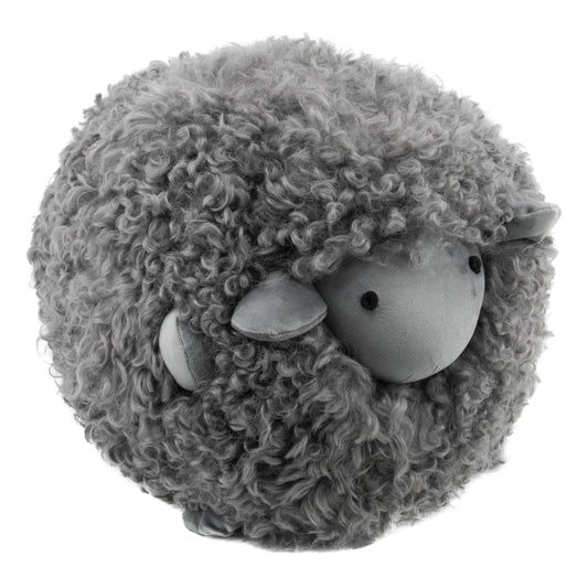 Shearling Lamby Ball Grey Children's Stool 35cm - CasaFenix