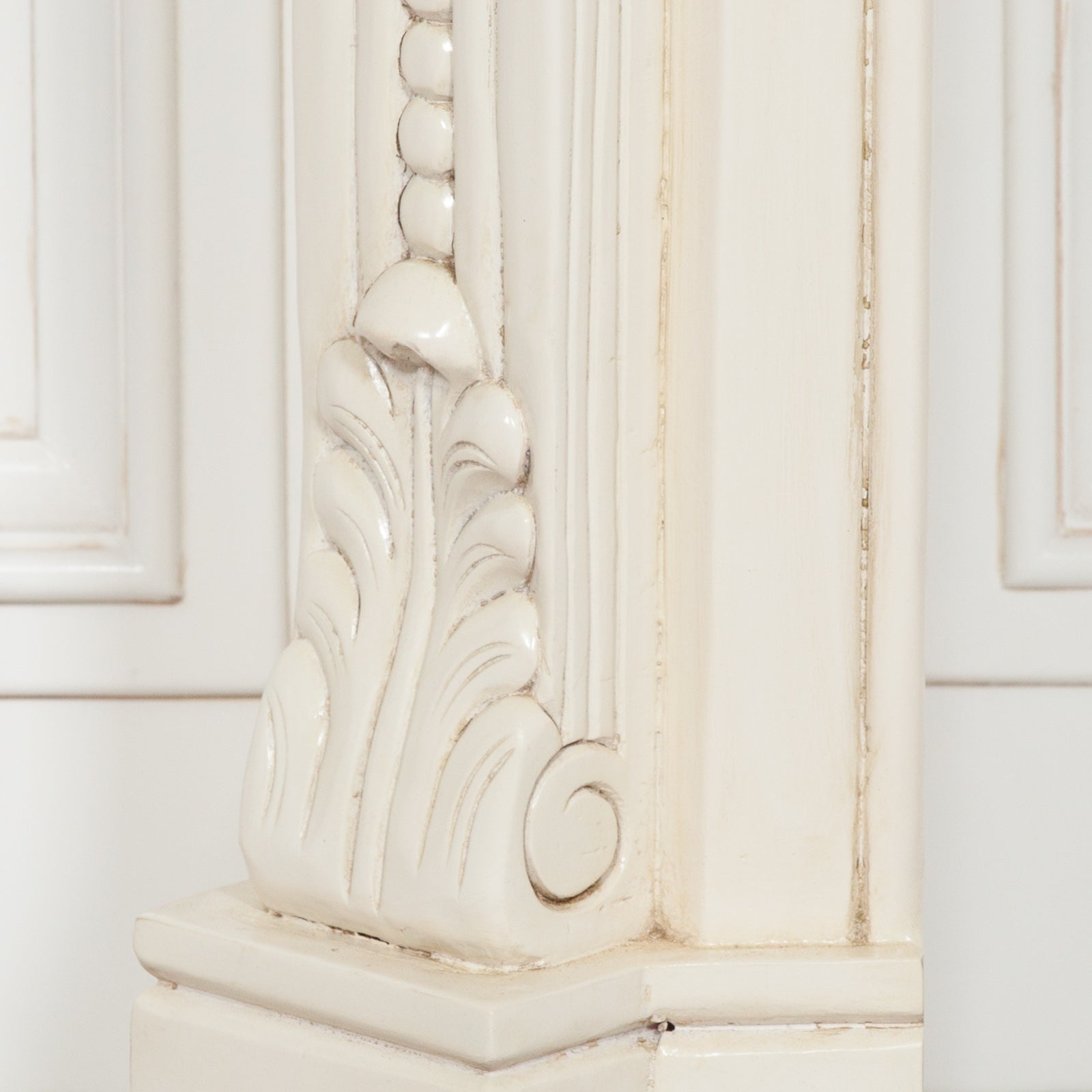 Aged Ivory Carved Fire Surround CasaFenix