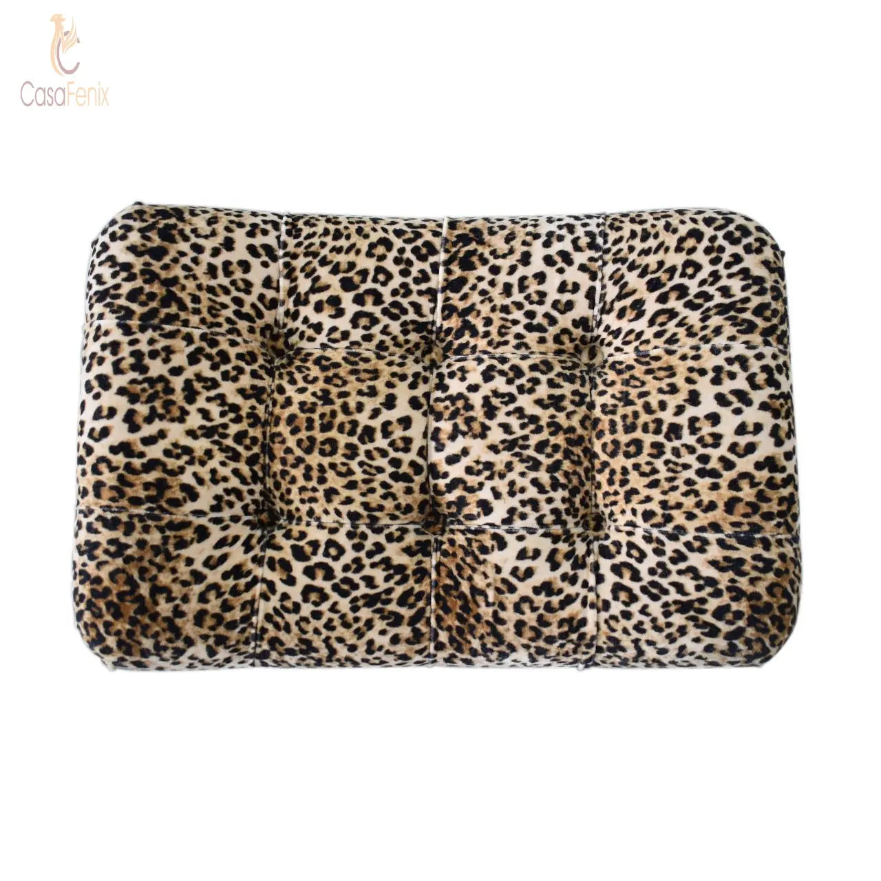 Leopard Print Curved Bench Nordic Style - CasaFenix
