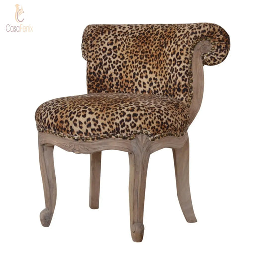 Leopard Print Studded Chair Chair CasaFenix