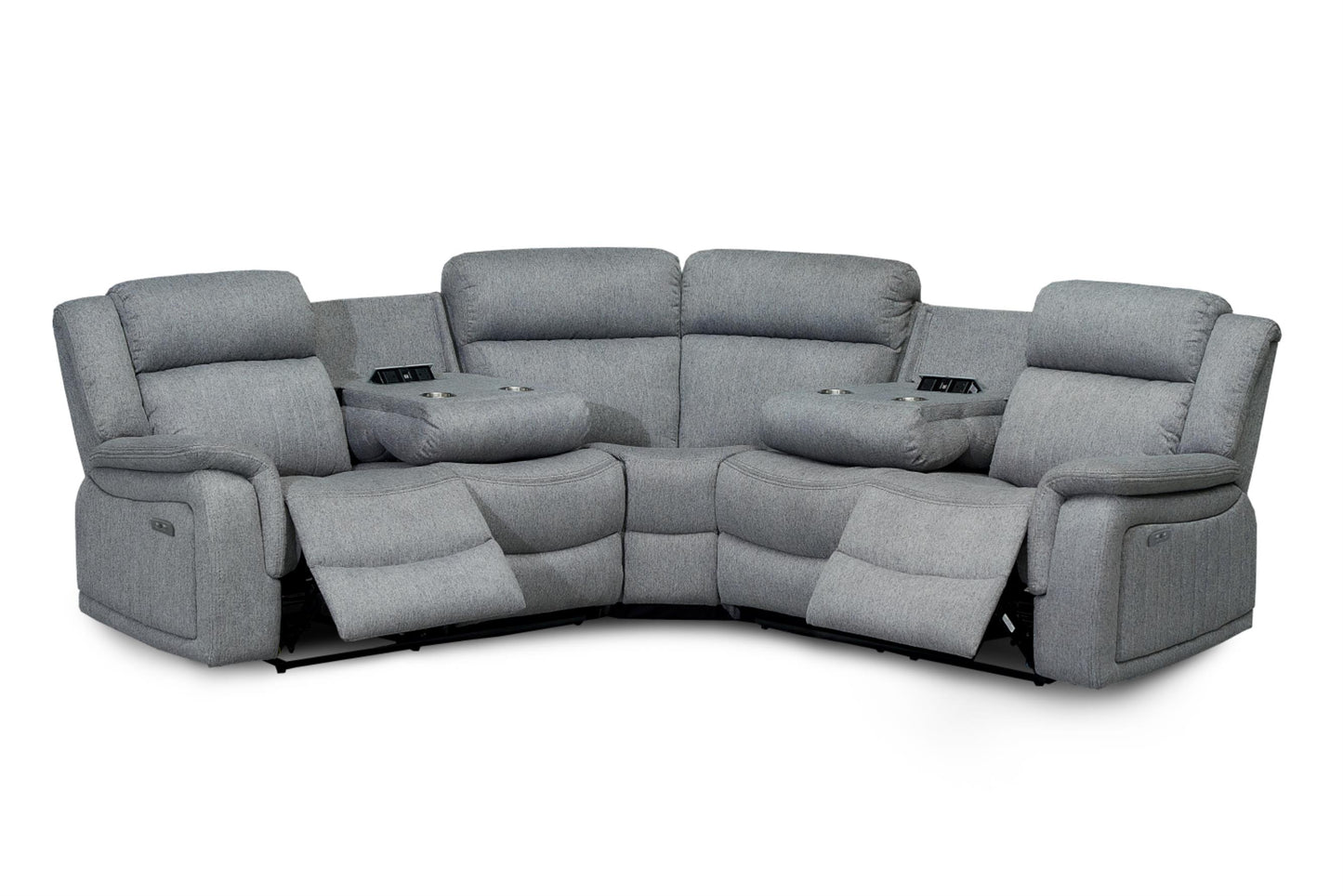 Linden Recliner Sofa Fabric Sofa in Grey available in 1, 2, 3 Seat Sofa CasaFenix