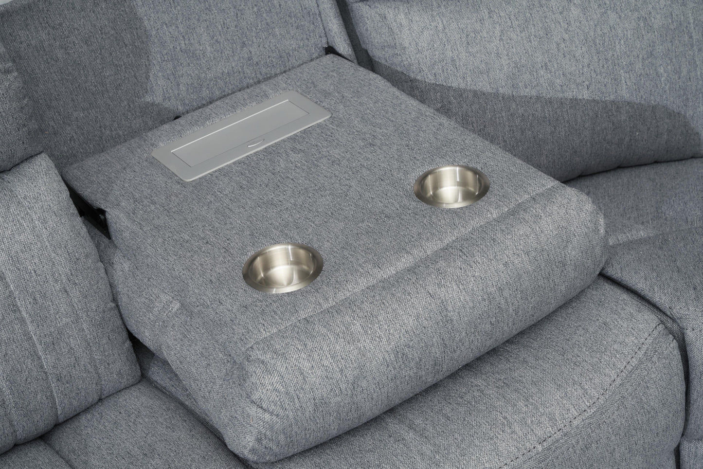 Linden Recliner Sofa Fabric Sofa in Grey available in 1, 2, 3 Seat Sofa CasaFenix