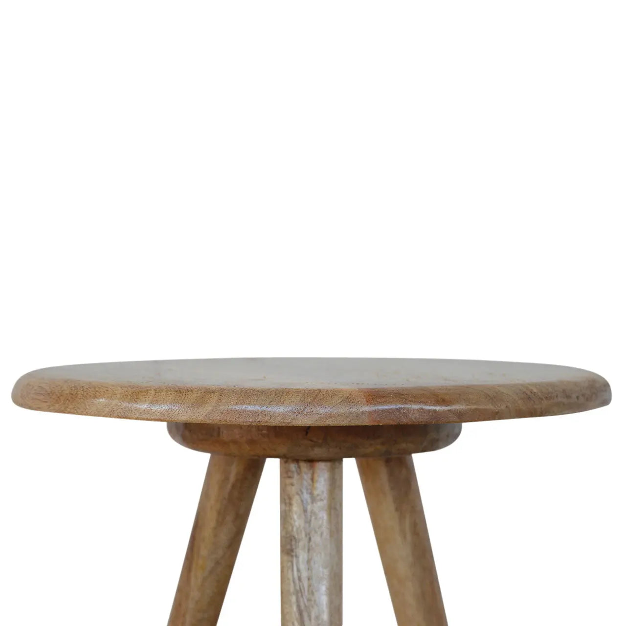 Lulu Round Tripod Stool 100% mango wood - CasaFenix