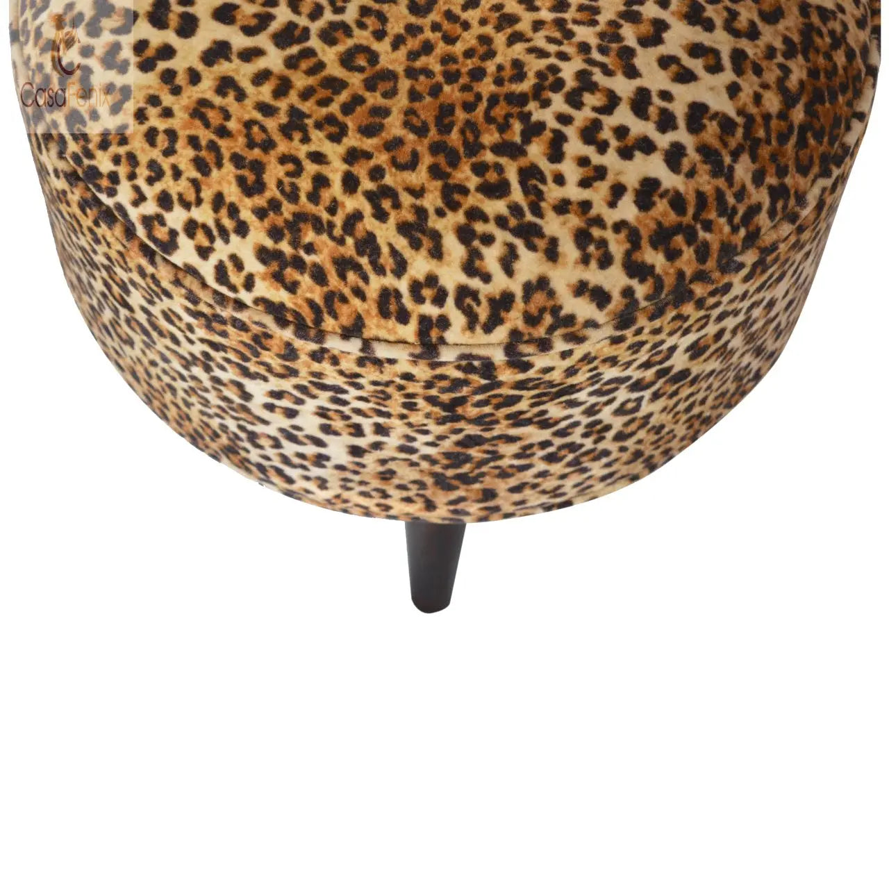 Luxurious Leopard Skin Print Nordic Style Footstool - CasaFenix