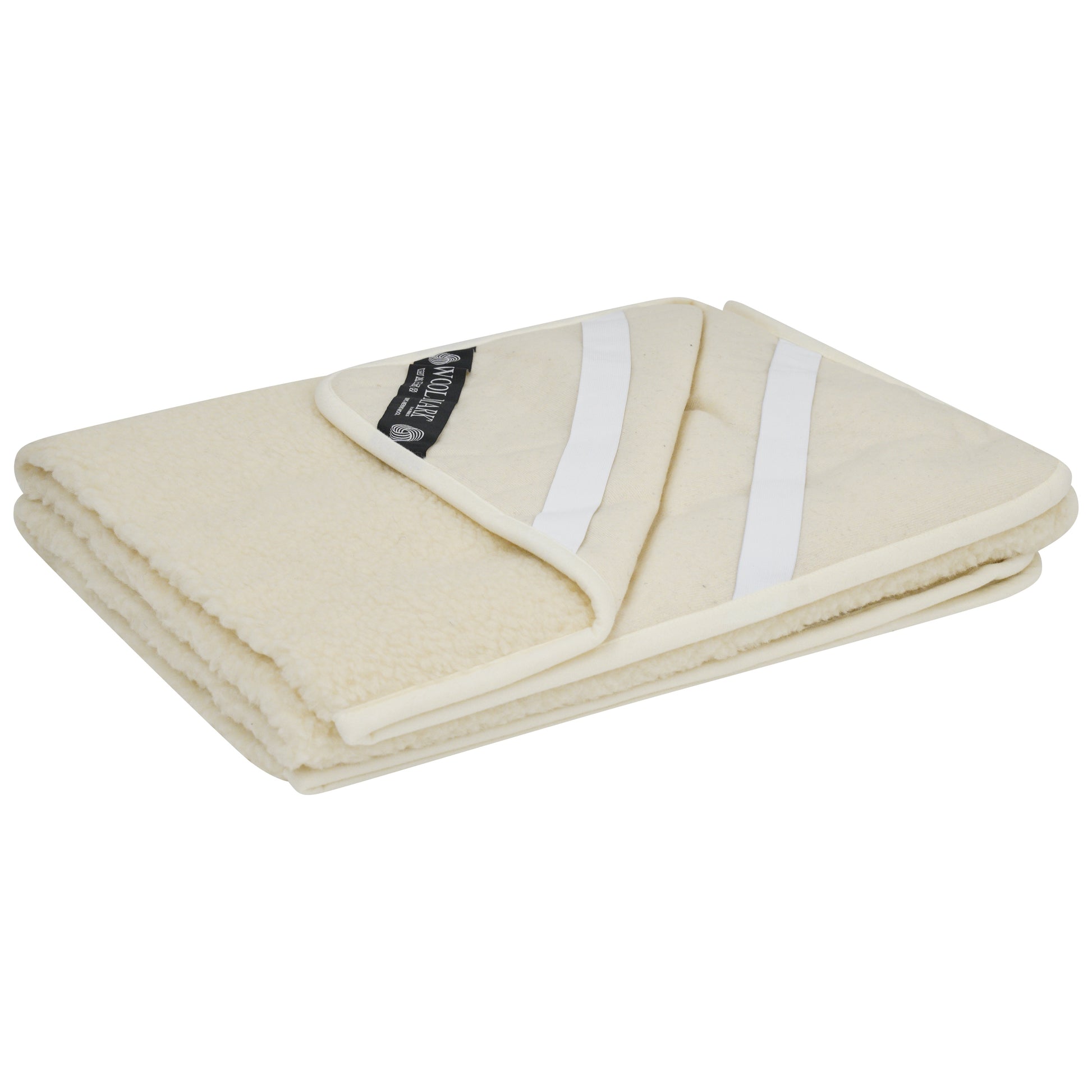 100% Merino Wool Mattress cover - Natural 200 x 180cm Super King Size - CasaFenix