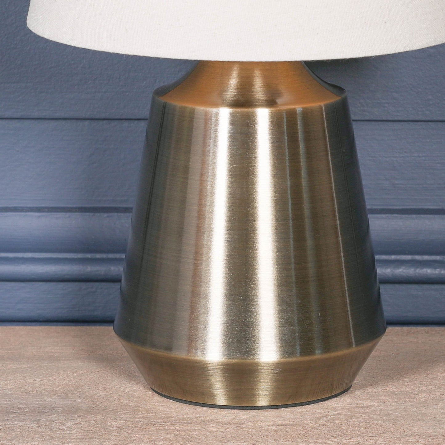 Satin Brass Metal 35cm Bedside Table Lamp with Shade Side Table CasaFenix