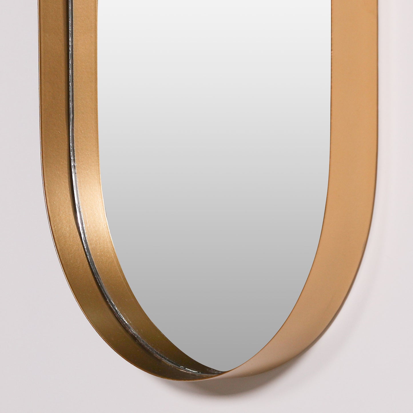 75cm Gold Slim Oval Wall Mirror CasaFenix