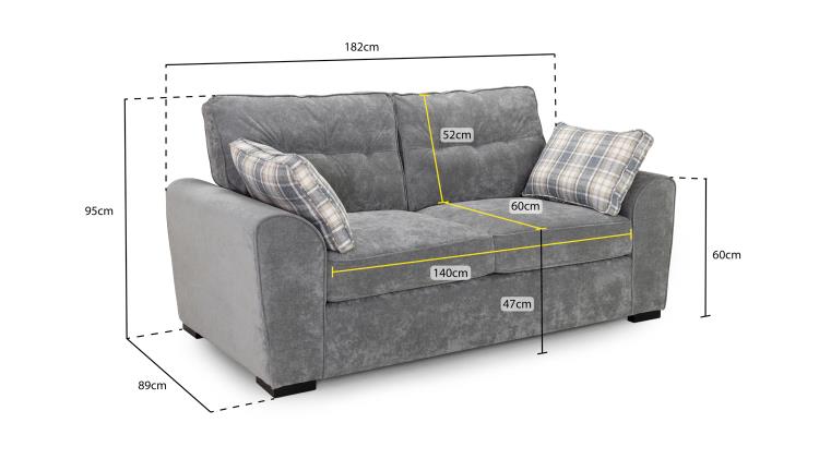 Maxwell Plush Velvet Fabric Sofa in Grey 1, 2, 3 Seat, 4 Seat Corner Settee & Footstool Sofa CasaFenix