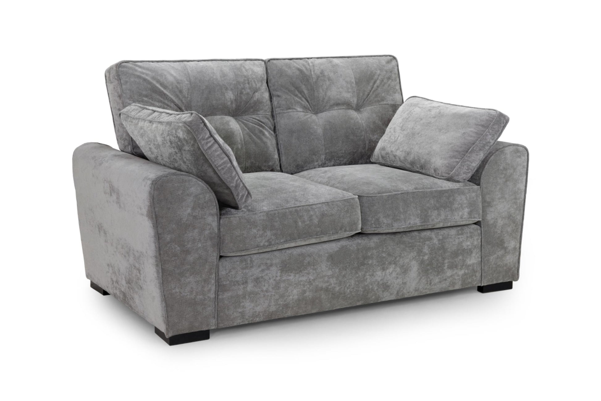 Maxwell Plush Velvet Fabric Sofa in Grey 1, 2, 3 Seat, 4 Seat Corner Settee & Footstool Sofa CasaFenix