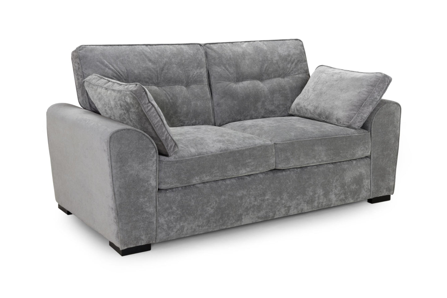 Maxwell Plush Velvet Fabric Sofa in Grey 1, 2, 3 Seat, 4 Seat Corner Settee & Footstool Sofa CasaFenix