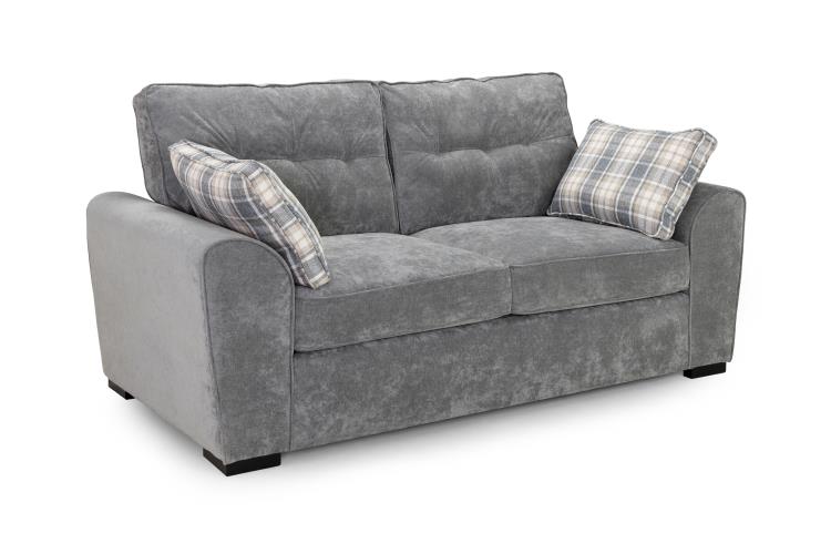 Maxwell Plush Velvet Fabric Sofa in Grey 1, 2, 3 Seat, 4 Seat Corner Settee & Footstool Sofa CasaFenix