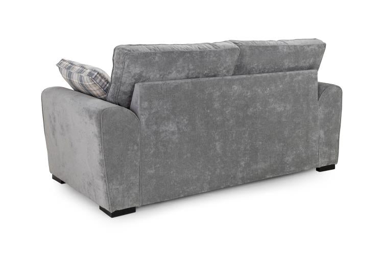 Maxwell Plush Velvet Fabric Sofa in Grey 1, 2, 3 Seat, 4 Seat Corner Settee & Footstool Sofa CasaFenix