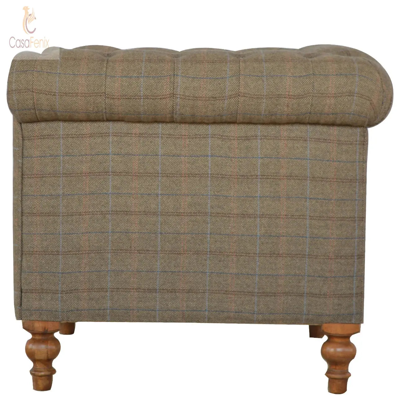 Multi Tweed 2 Seater Chesterfield Sofa - CasaFenix