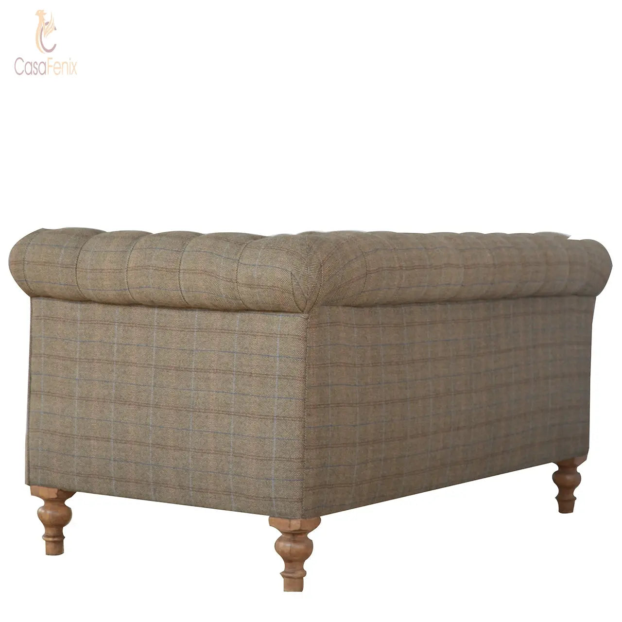 Multi Tweed 2 Seater Chesterfield Sofa - CasaFenix