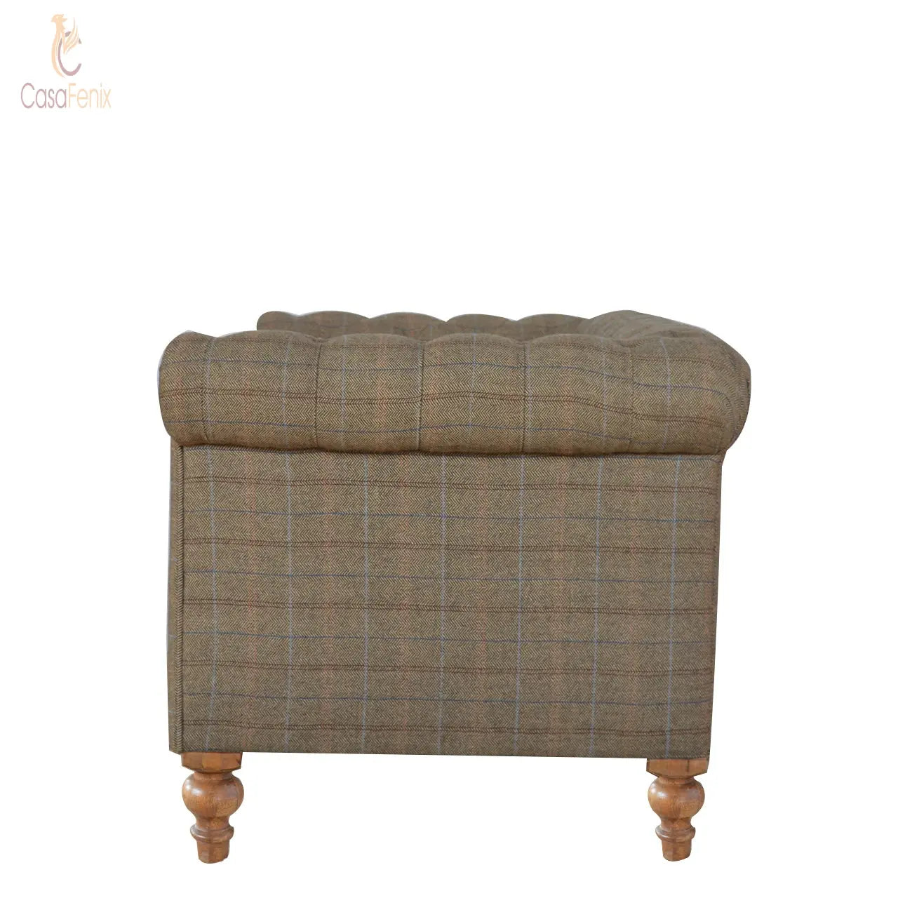 Multi Tweed 2 Seater Chesterfield Sofa - CasaFenix