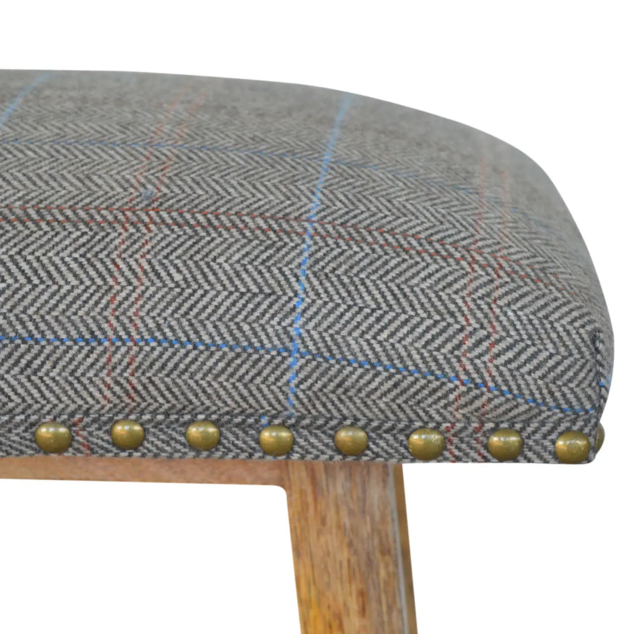 Multi Tweed Bar Stool 100% solid mango wood - CasaFenix