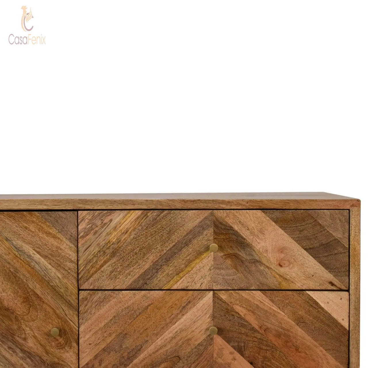 Muna Sideboard 1 Door 3 Drawer Solid Mango Wood in a Nordic Style - CasaFenix