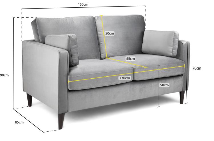 Munich Fabric Sofa in Grey available in 1, 2, 3 Seat, 4 Seat Corner Sofa CasaFenix