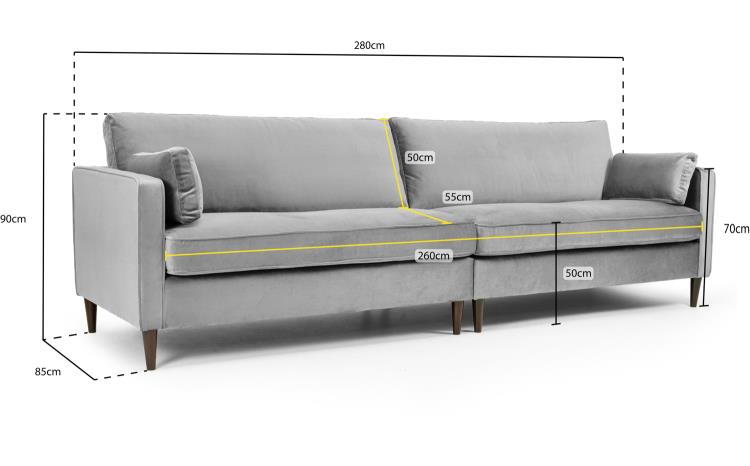 Munich Fabric Sofa in Grey available in 1, 2, 3 Seat, 4 Seat Corner Sofa CasaFenix