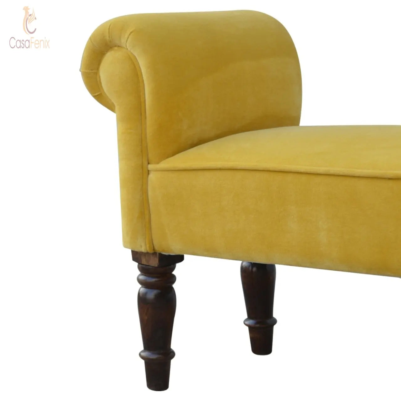 Mustard Velvet Bench Bedroom Seat Benches CasaFenix