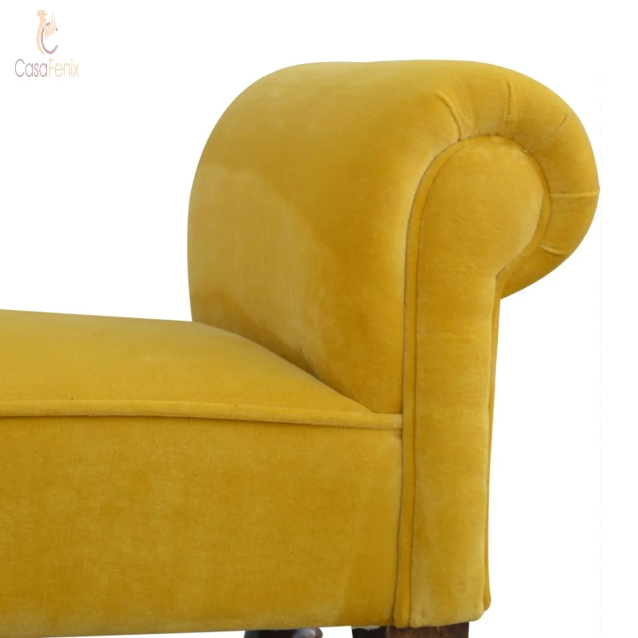 Mustard Velvet Bench Bedroom Seat Benches CasaFenix