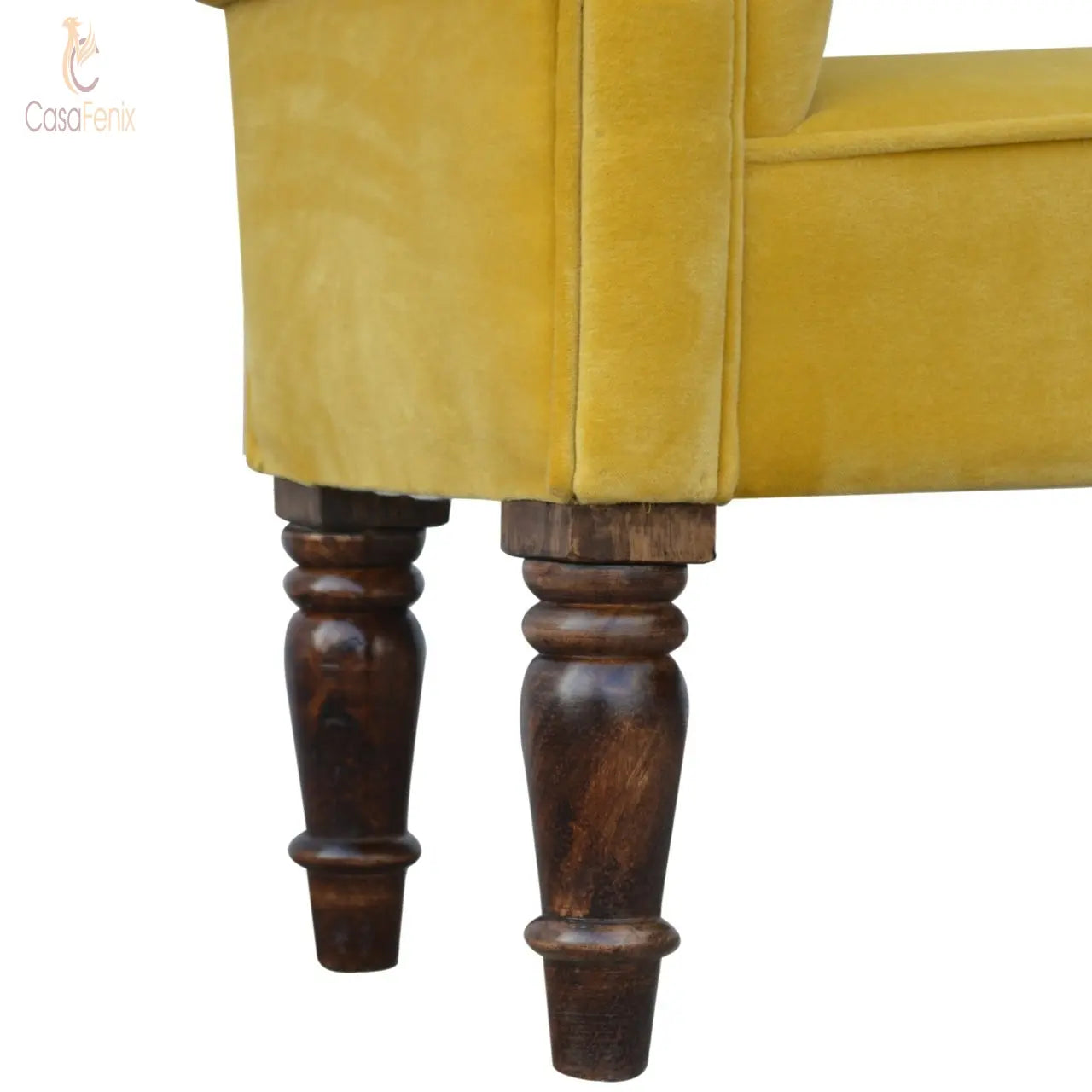 Mustard Velvet Bench Bedroom Seat Benches CasaFenix