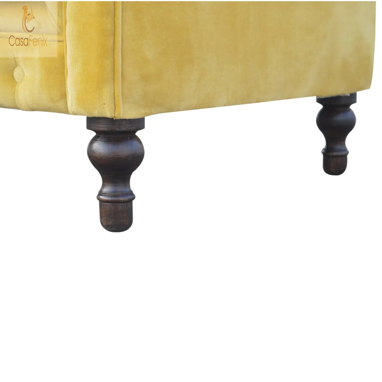 Mustard Velvet Chesterfield Sofa Sofa CasaFenix