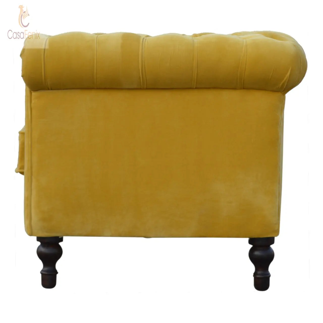 Mustard Velvet Chesterfield Sofa Sofa CasaFenix