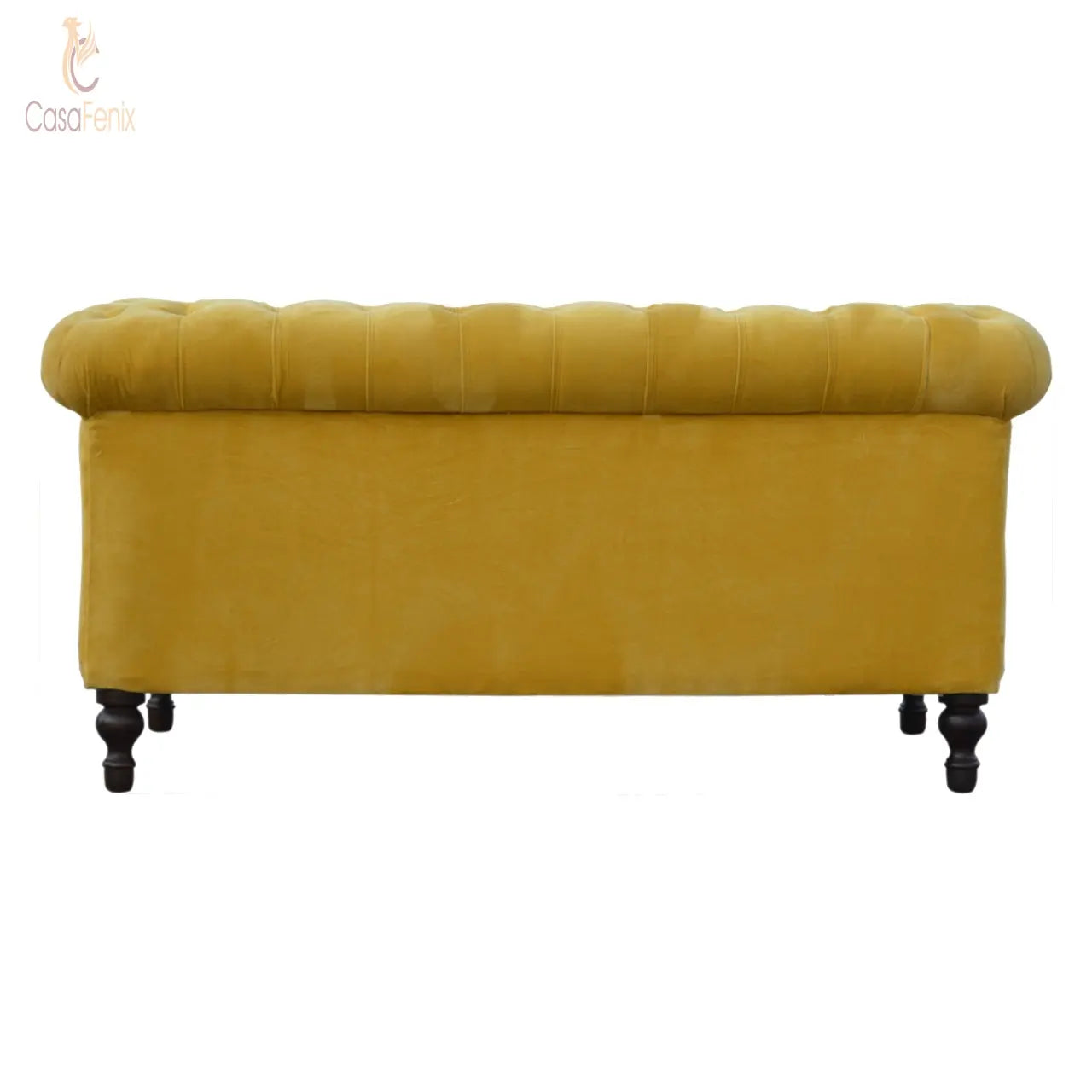 Mustard Velvet Chesterfield Sofa Sofa CasaFenix