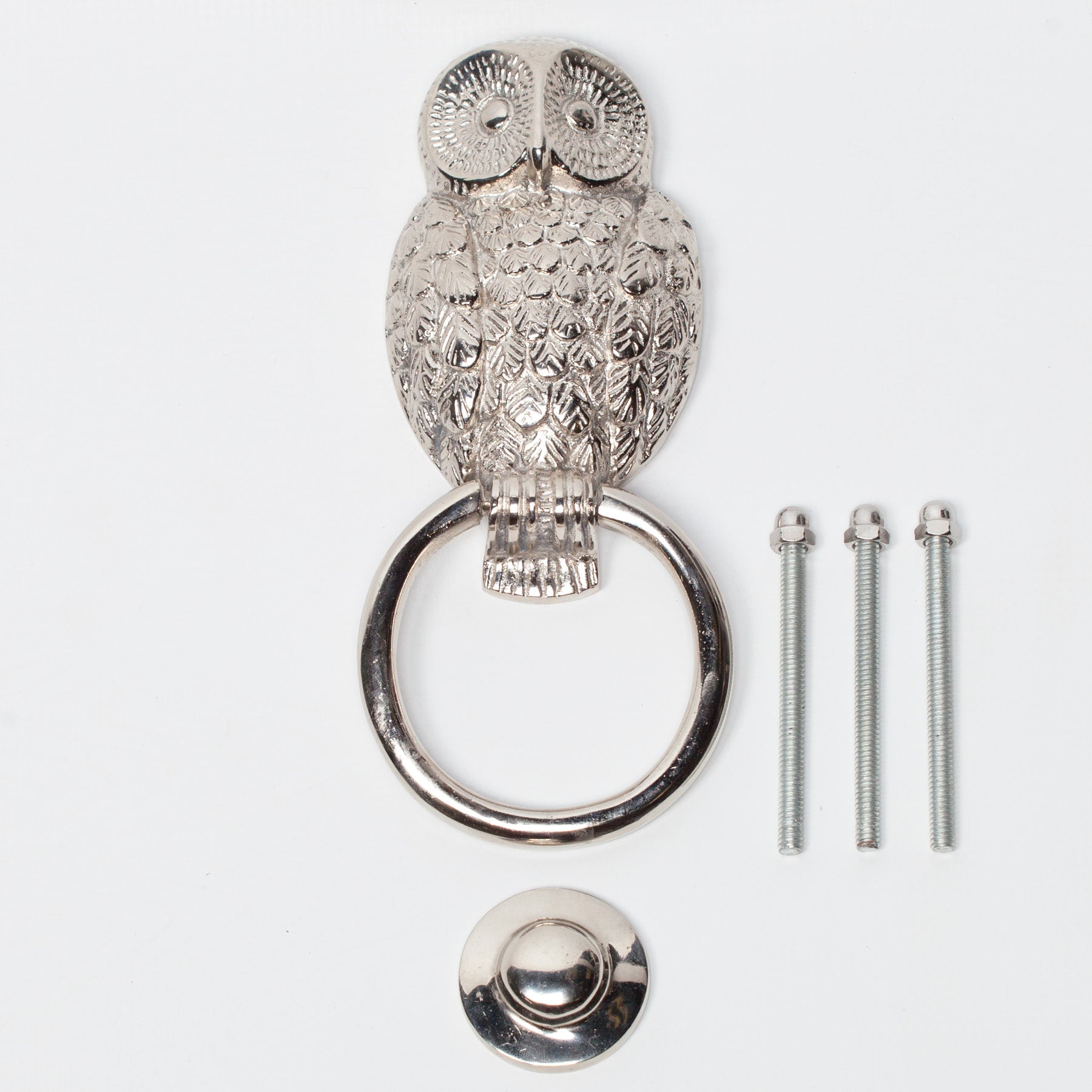 Chrome Owl Door Knocker CasaFenix