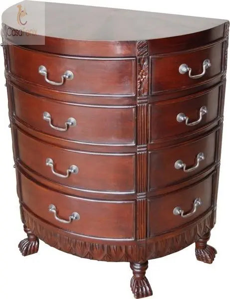 Traditional Sunburst Chest of 12 Drawers Solid Mahogany Bedroom / Office CasaFenix