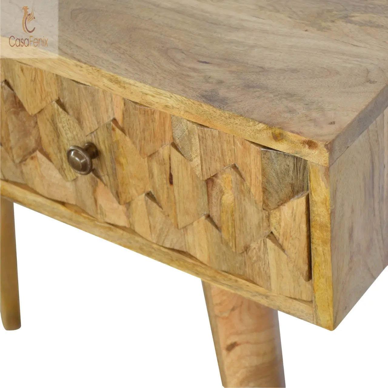 Pineapple Carved Console Table 2 Drawers - CasaFenix