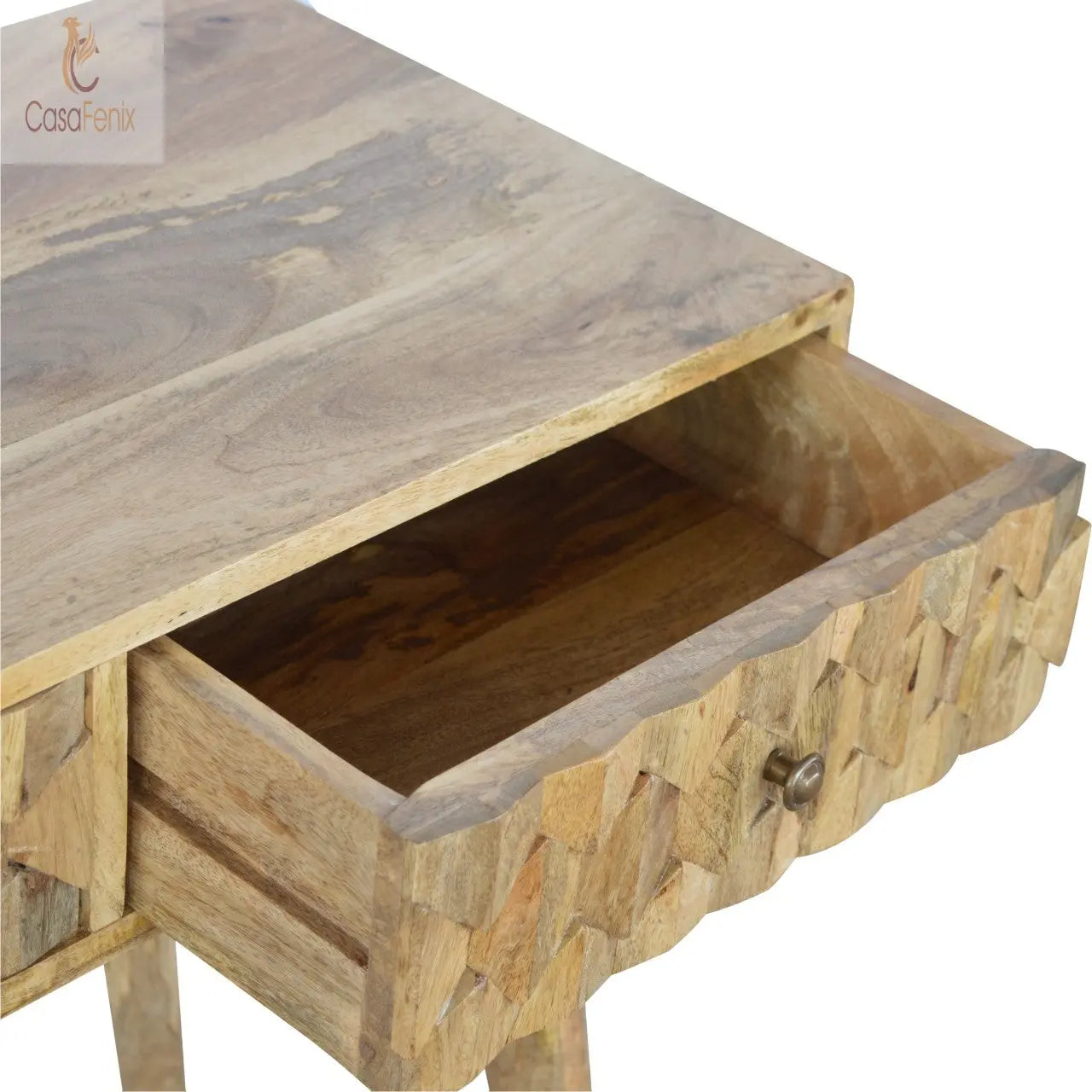 Pineapple Carved Console Table 2 Drawers - CasaFenix