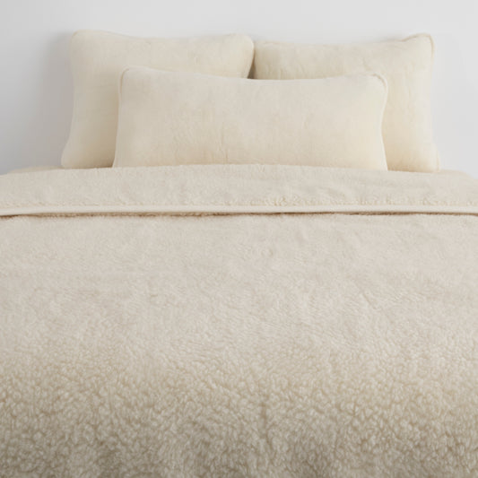 100% Merino Wool Quilt - Natural Cream Colour 220 x 200cm - CasaFenix