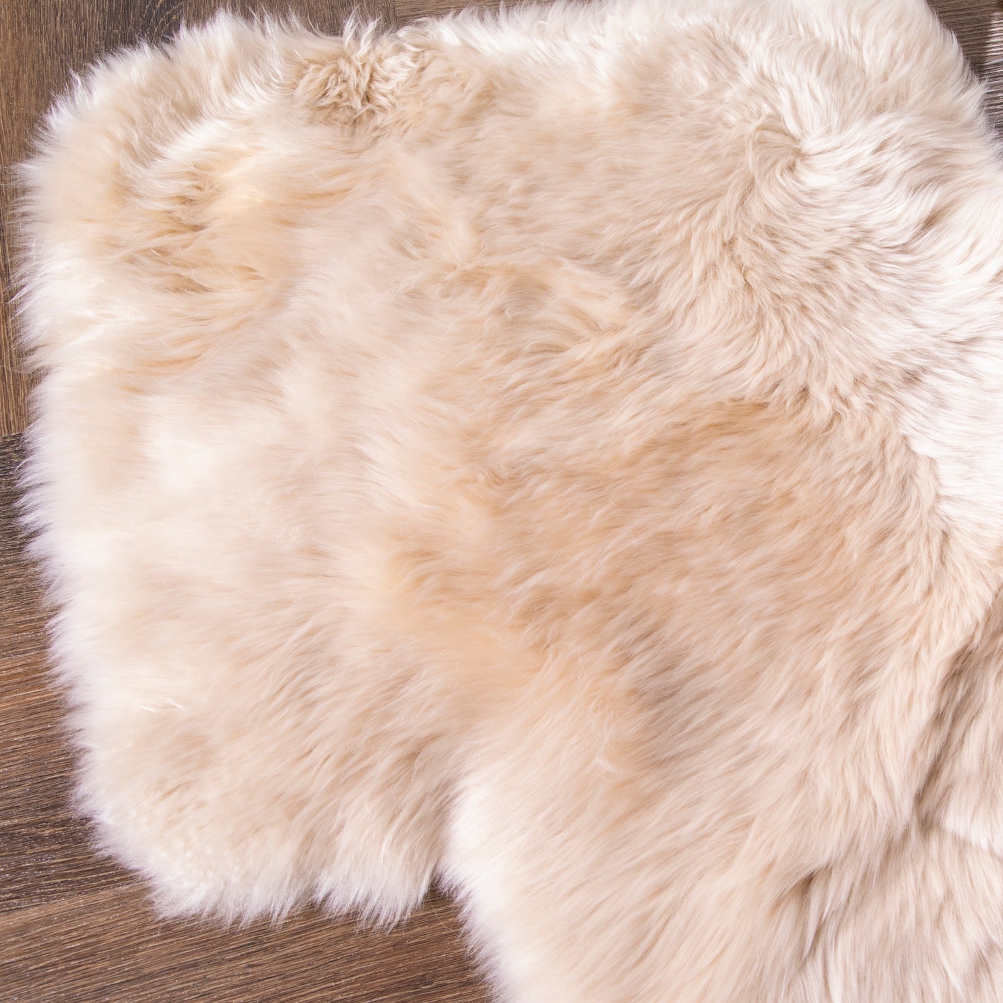 Double Beige Sheepskin Rug 240 x 60cm - CasaFenix