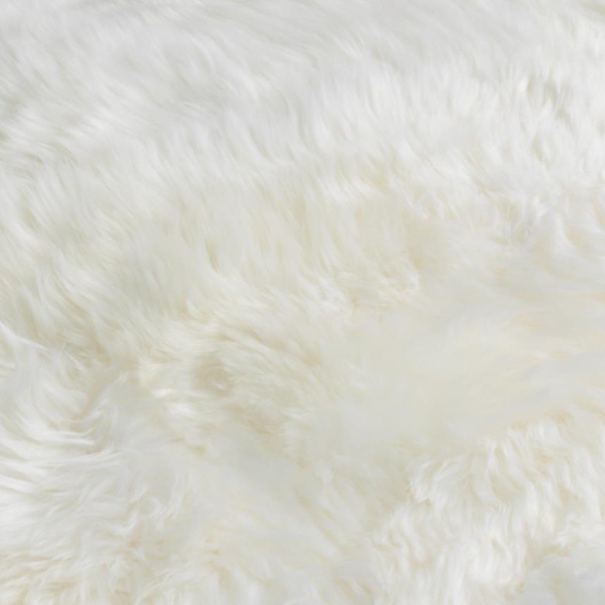 Double Natural White Genuine Sheepskin Rug 240 x 60cm - CasaFenix