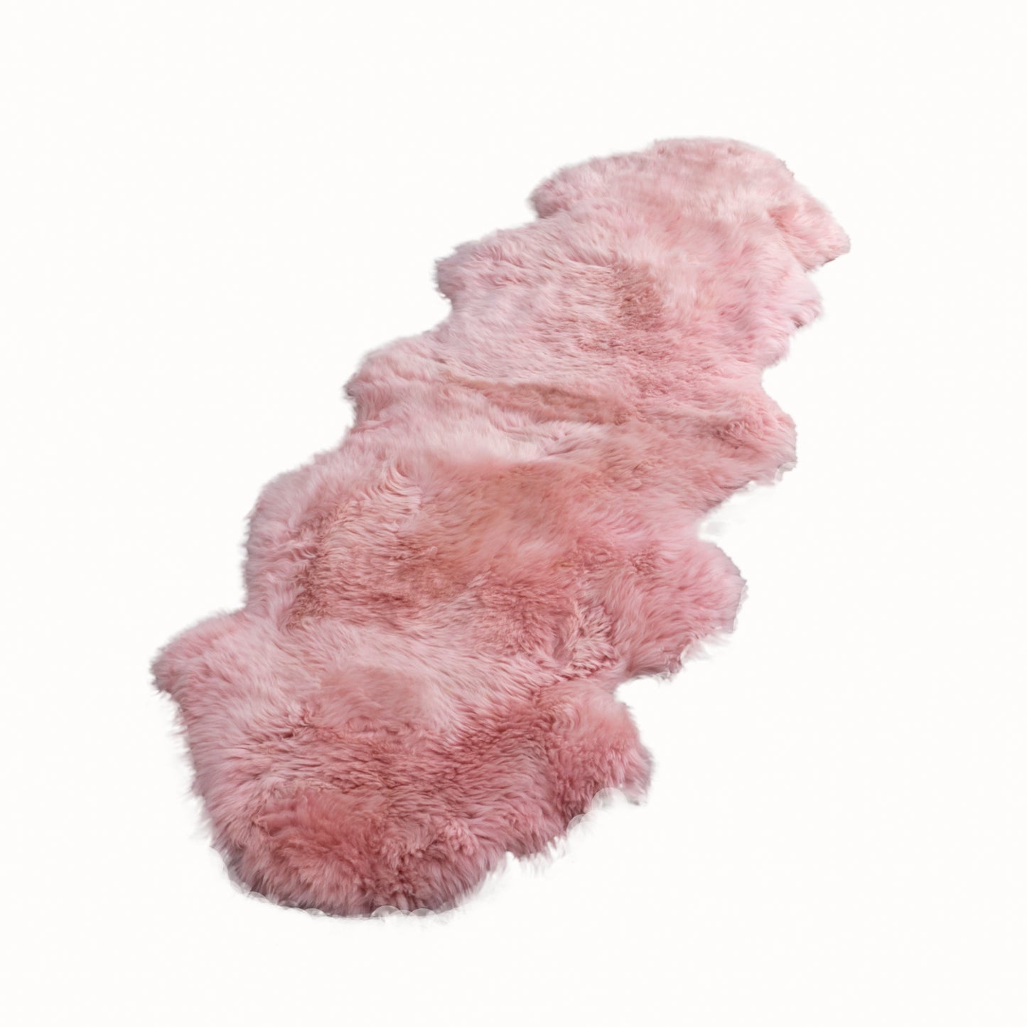Double Blush Pink Genuine Sheepskin Rug 240 x 60cm - CasaFenix