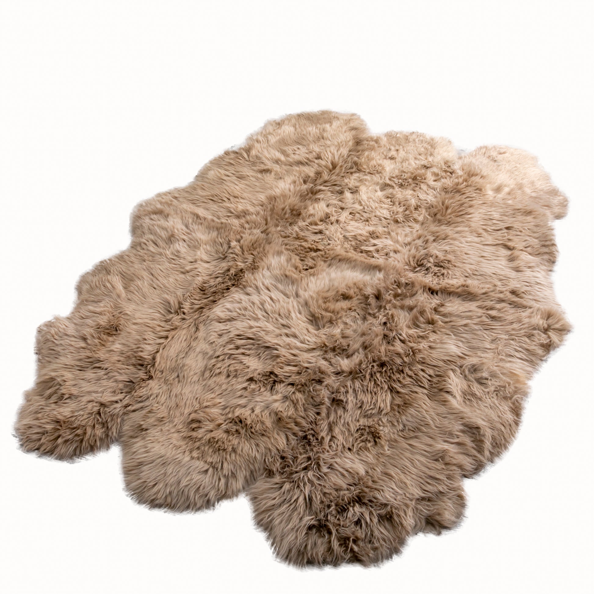 Sextuplet Light Brown Genuine Sheepskin Rug 240 x 180cm - CasaFenix