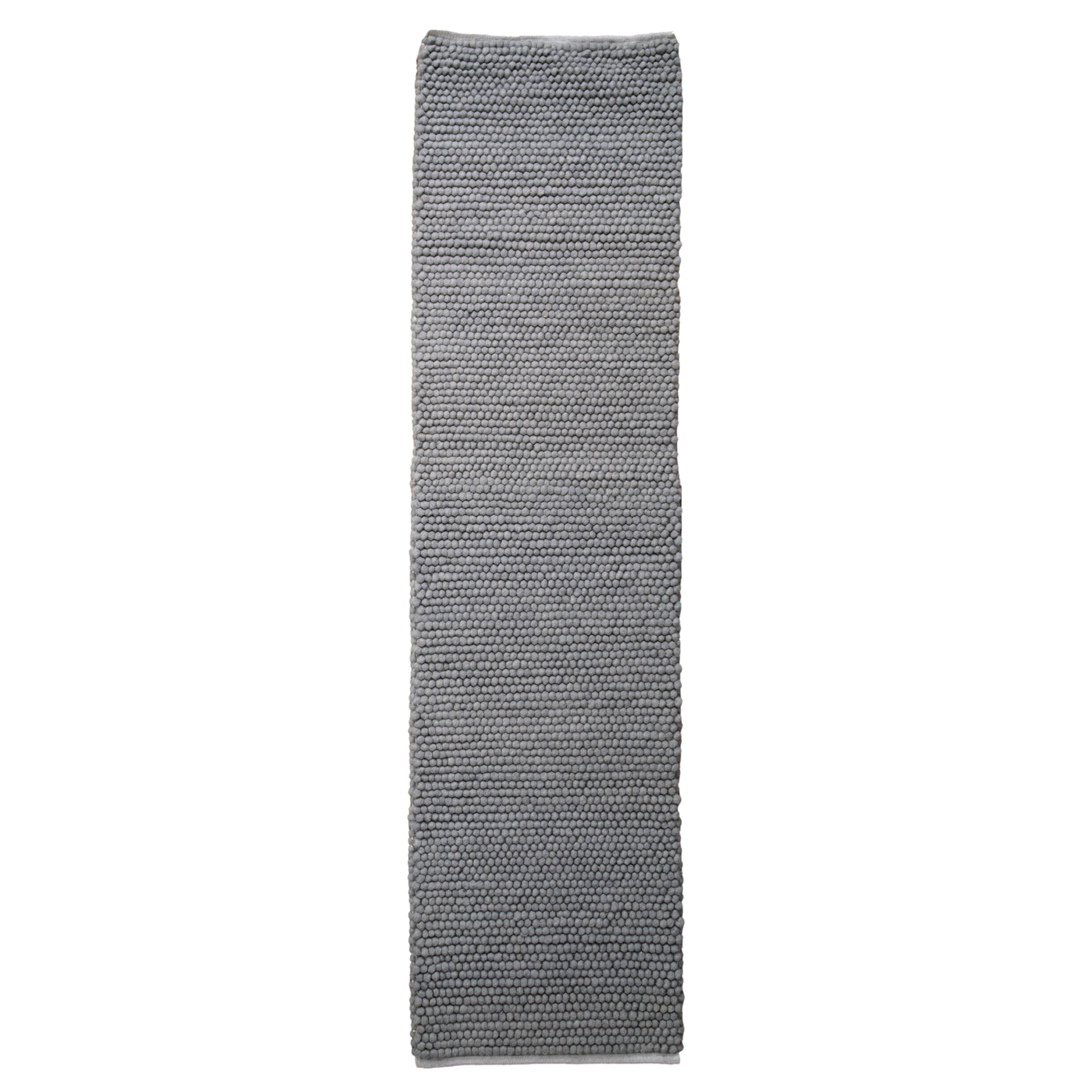 Grey Bubble Runner Wool Rug (60 x 230cm) Rugs CasaFenix