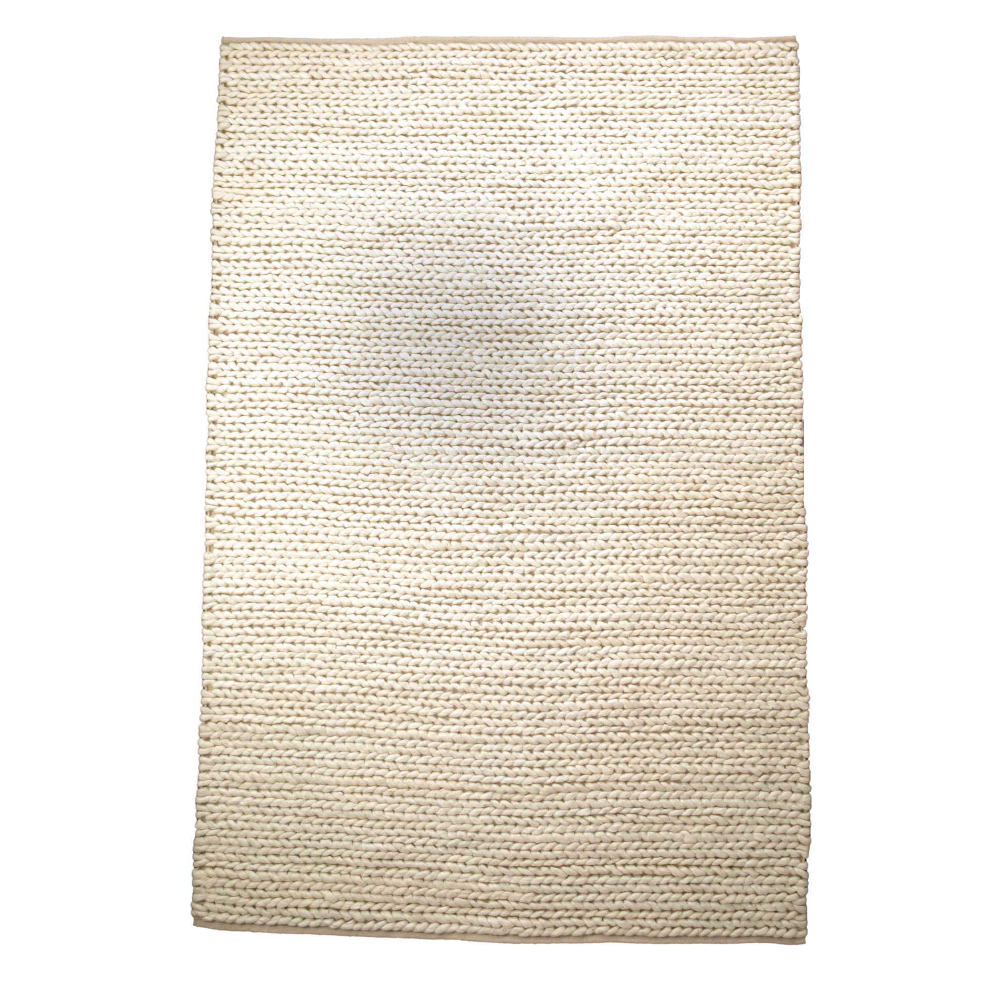 Cream Knitted Large Wool Rug 200 x 300cm Rugs CasaFenix