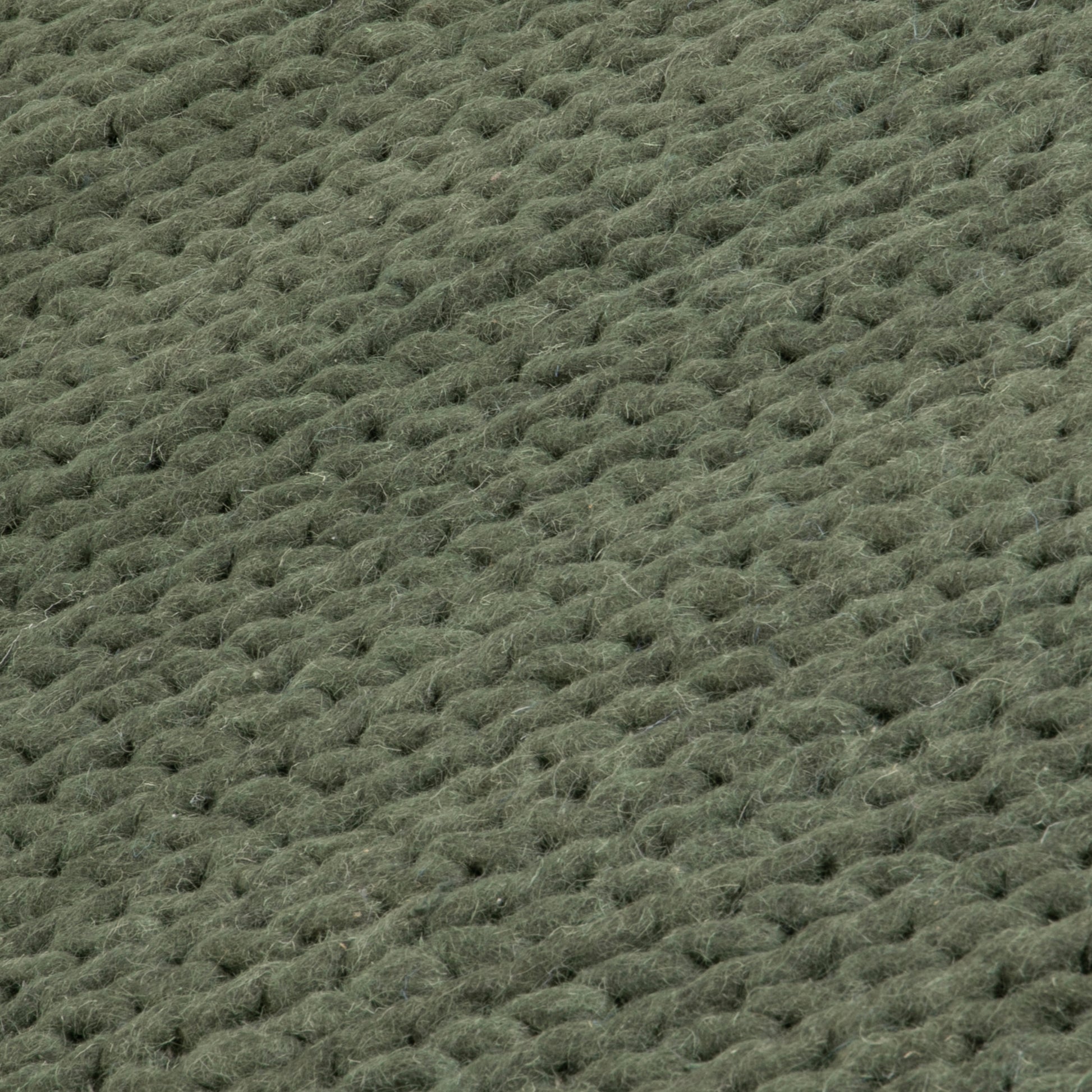 Green Knitted Runner Wool Rug (60 x 230cm) Rugs CasaFenix