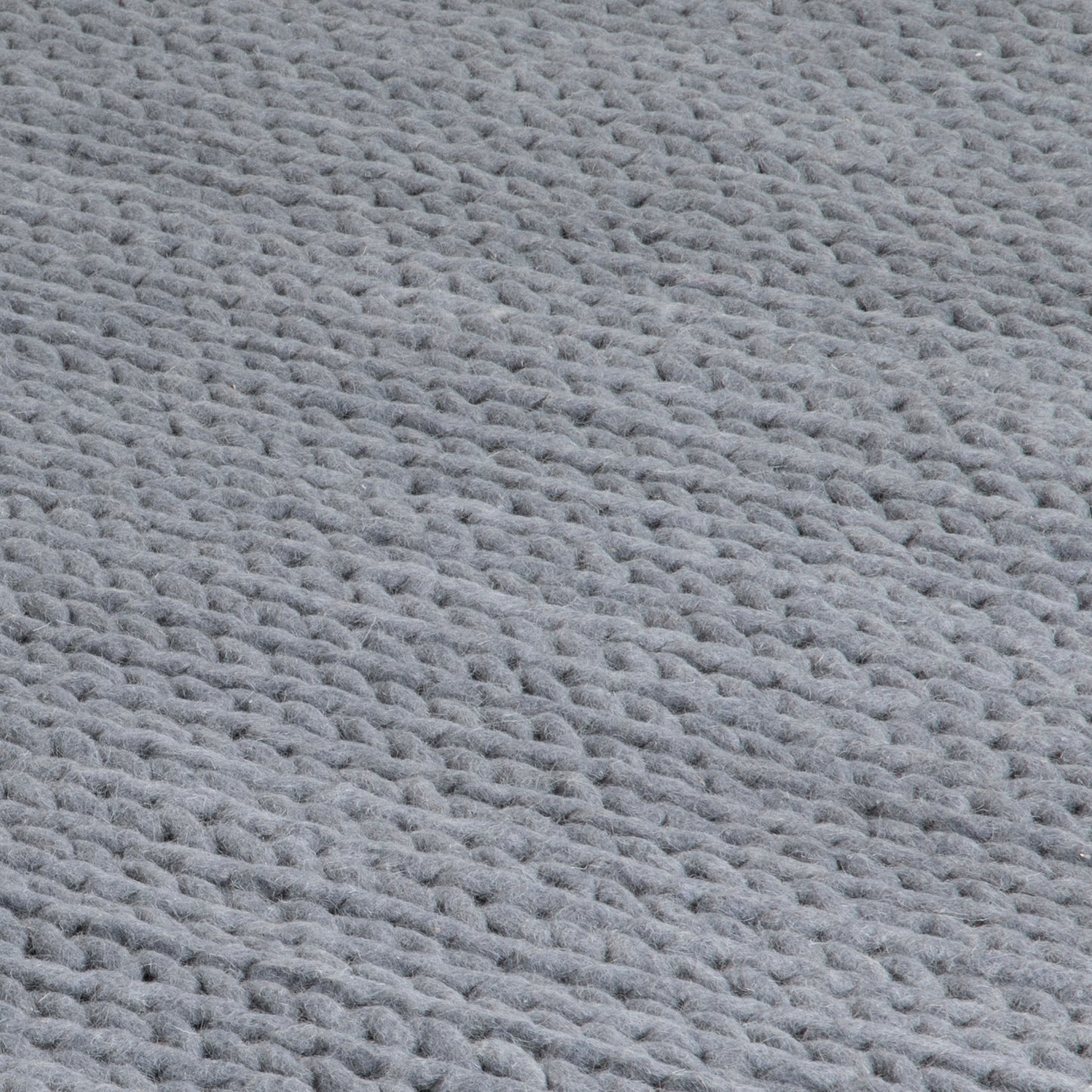 Large Knitted Grey Wool Rug 160 x 230cm Rugs CasaFenix