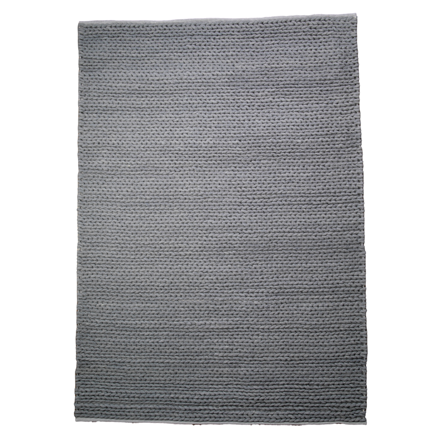 Large Knitted Grey Wool Rug 160 x 230cm Rugs CasaFenix