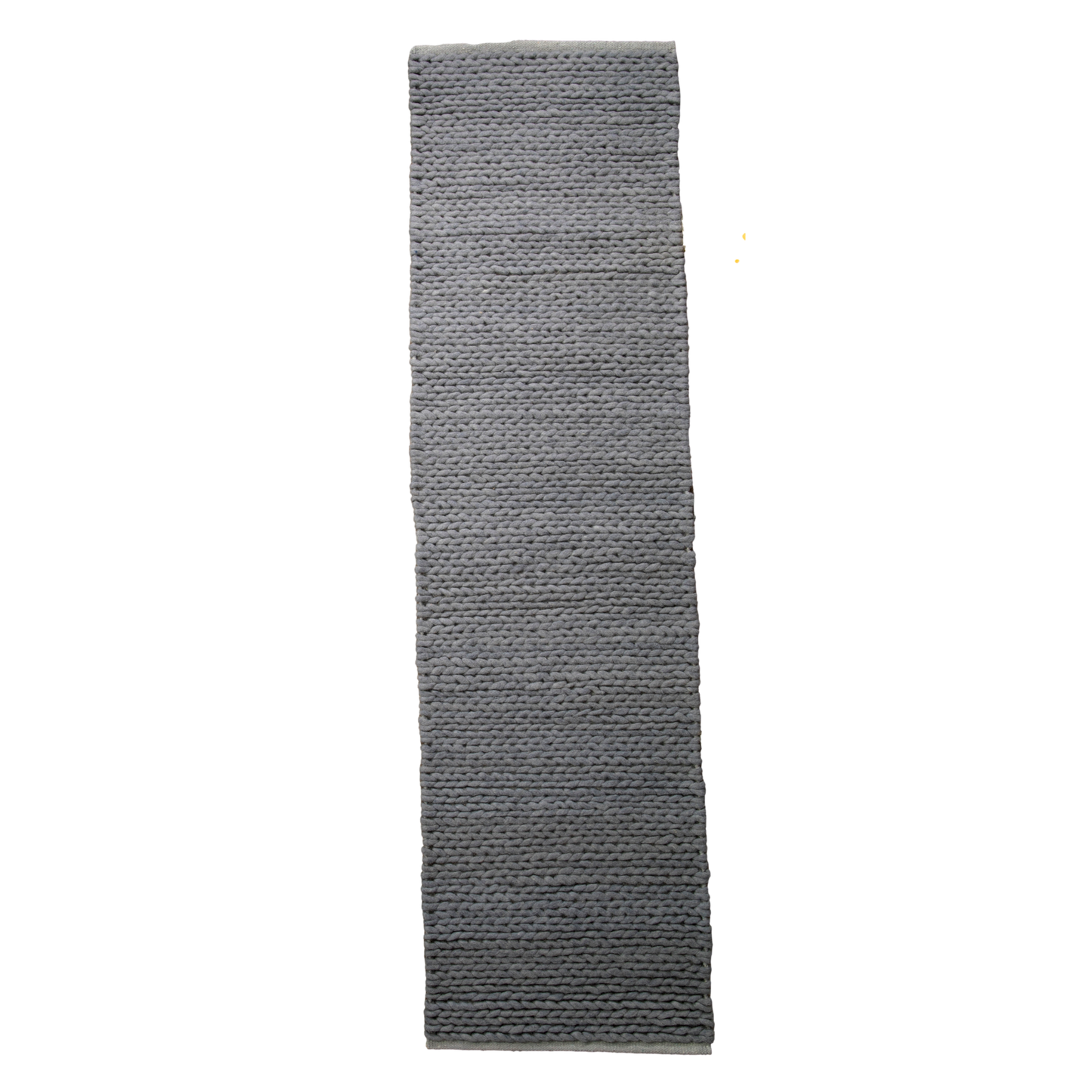 Grey Knitted Runner Wool Rug (60 x 230cm) Rugs CasaFenix